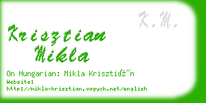 krisztian mikla business card